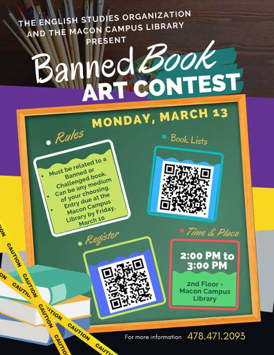 Banned book art contest flyer.